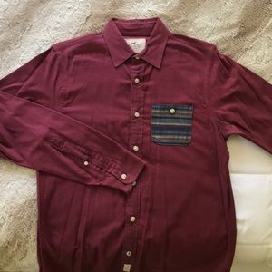 Hollister Wine color Woven shirt